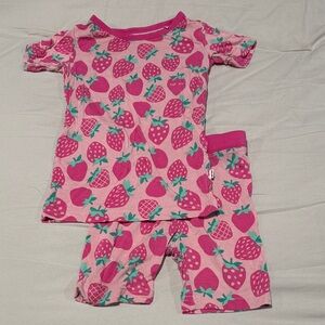 🖤Little Sleepies Sweet Strawberries Short Sleeve and Shorts Pajama Set🖤